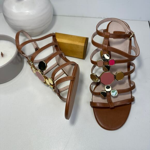 Louise et Cie Lo-Leeba Leather Strappy Heel Toasted Almond Sandal Size 8.5M NWOB - Picture 7 of 10